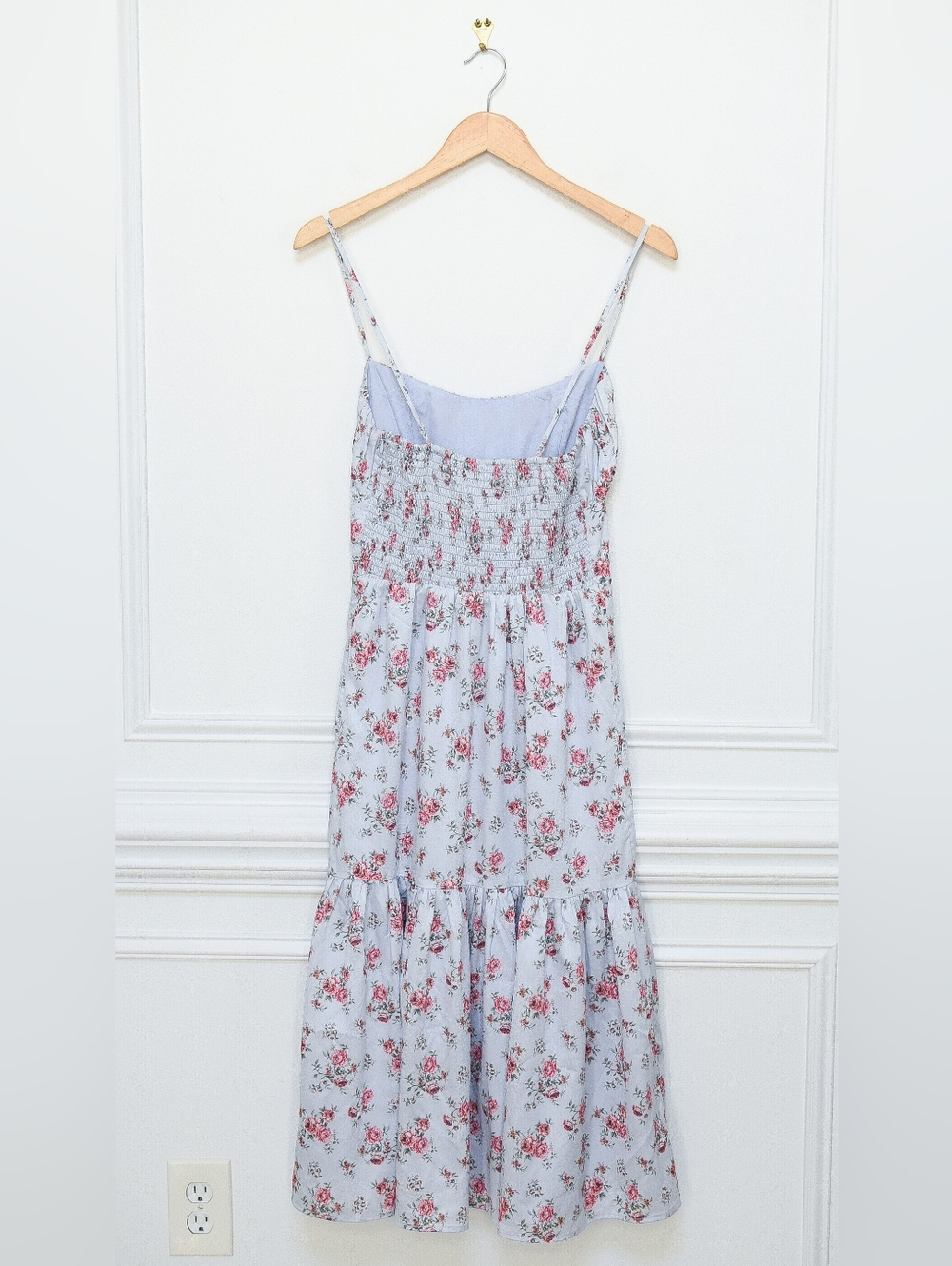 Bellevue The Label Rosetta Floral Midi Dress Drop Waist Size S Coquette Fairy - Picture 6 of 9